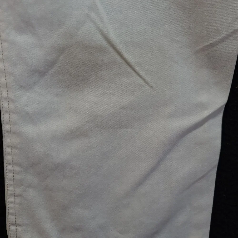 DNA Womens Jeans White Size Small 100% Cotton Belted Zip Button Closure Pockets